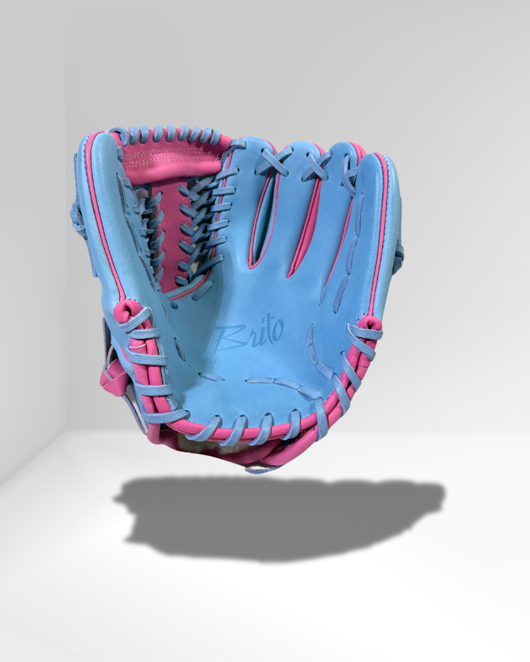 Brito Gloves Elite Baseball and Softball Mitt- Pink & Blue